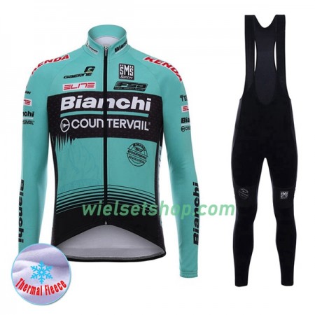 Fietskleding (Fietsshirt Lange Mouw + Lange Koersbroek) 2017 Bianchi Countervail N001 Winter Thermal Fleece Fietskleding (Fietsshirt Lange Mouw + Lange Koersbroek) 2017 Bianchi Countervail N001 Winter Thermal Fleece